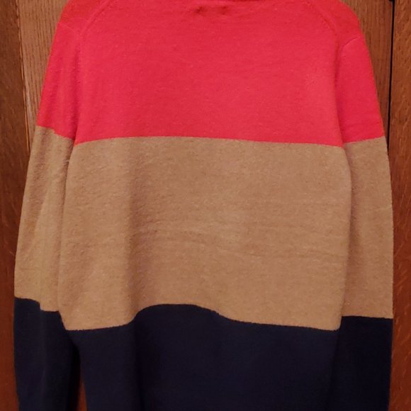 J. Crew Factory Color-Block Crewneck Sweater Extra-Soft Yarn - Brand New - XL - Picture 2 of 3